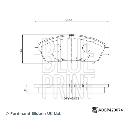 ADBP420074 - Brake Pad Set, disc brake 