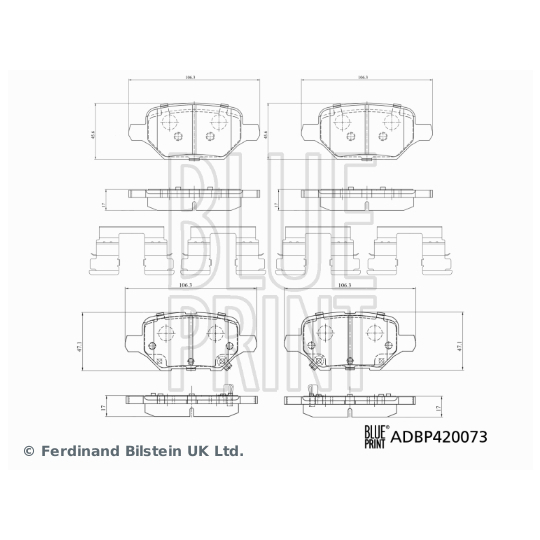 ADBP420073 - Brake Pad Set, disc brake 