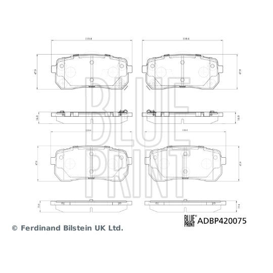 ADBP420075 - Brake Pad Set, disc brake 