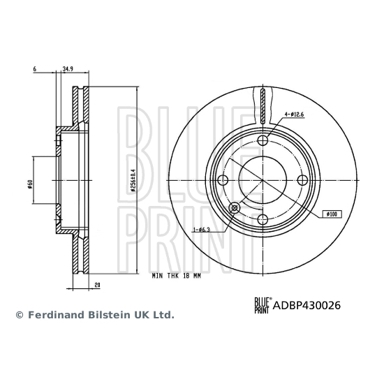 ADBP430026 - Bromsskiva 