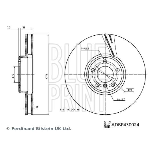 ADBP430024 - Brake Disc 