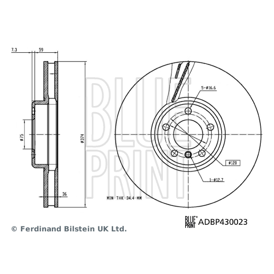 ADBP430023 - Brake Disc 