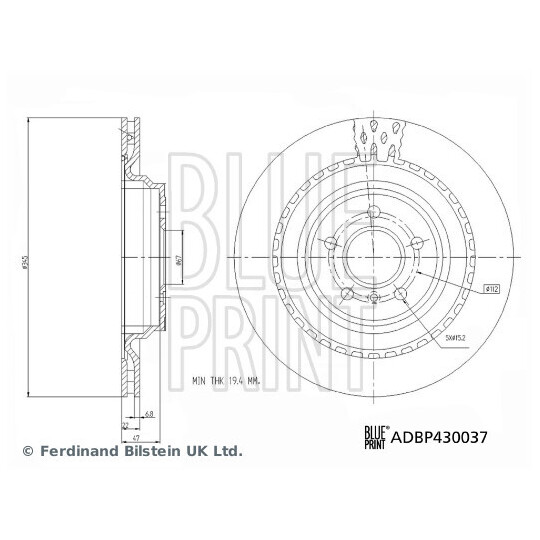 ADBP430037 - Bromsskiva 