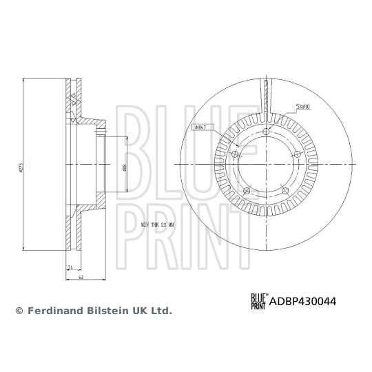 ADBP430044 - Bromsskiva 