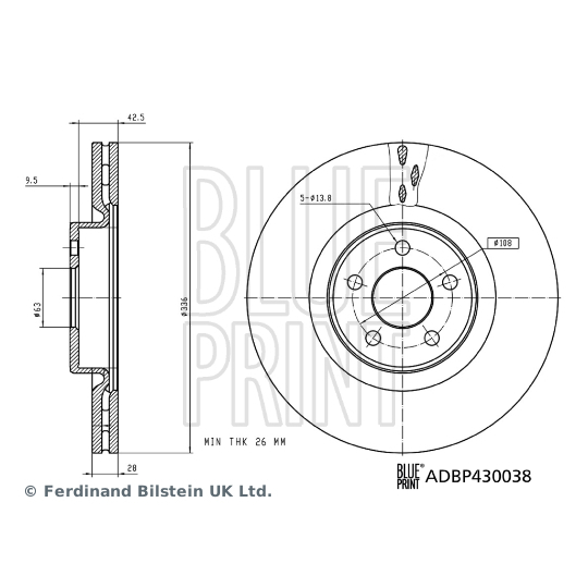 ADBP430038 - Brake Disc 