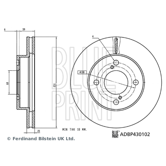 ADBP430102 - Bromsskiva 