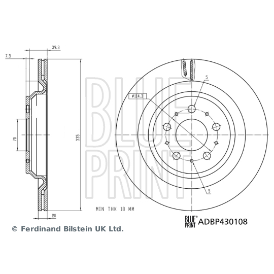 ADBP430108 - Brake Disc 