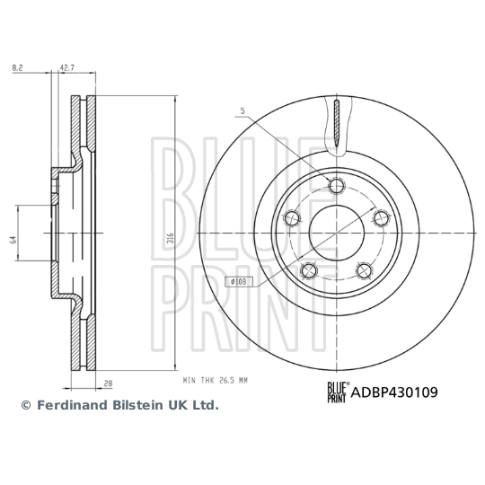 ADBP430109 - Brake Disc 