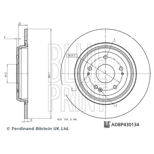 ADBP430134 - Bromsskiva 