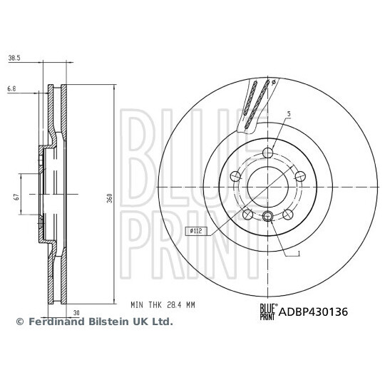 ADBP430136 - Bromsskiva 