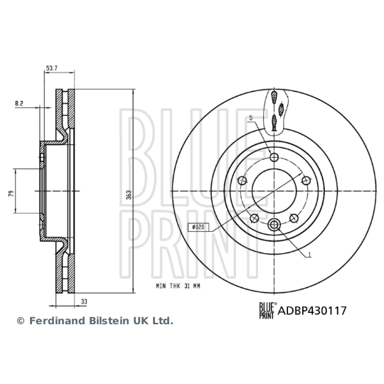 ADBP430117 - Brake Disc 