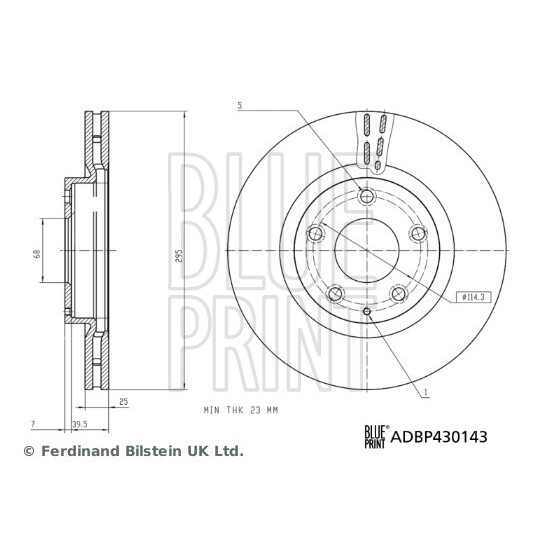 ADBP430143 - Bromsskiva 