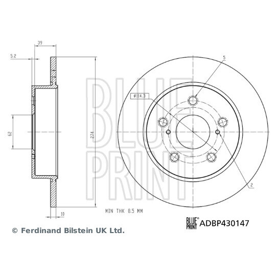 ADBP430147 - Brake Disc 