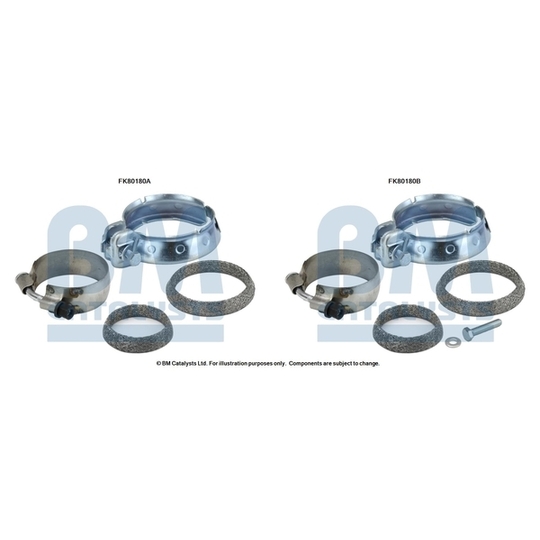 FK80180 - Mounting Kit, catalytic converter 