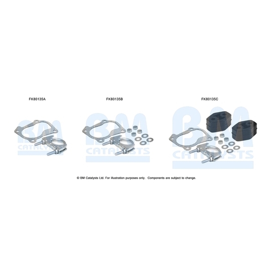 FK80135 - Mounting Kit, catalytic converter 