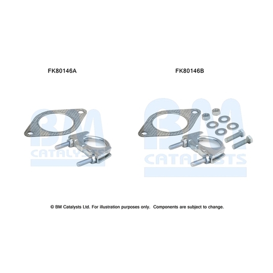 FK80146 - Mounting Kit, catalytic converter 