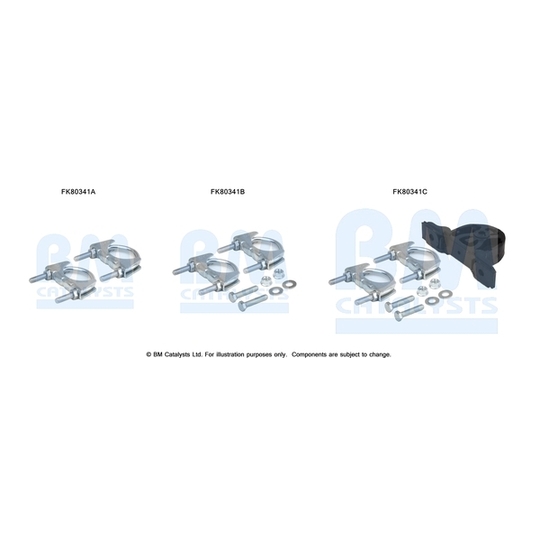 FK80341 - Mounting Kit, catalytic converter 