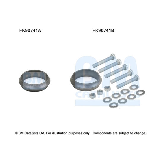 FK90741 - Mounting Kit, catalytic converter 