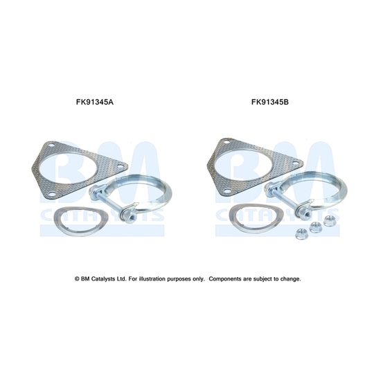 FK91345 - Mounting Kit, catalytic converter 