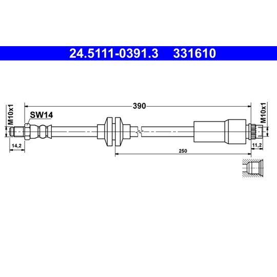 24.5111-0391.3 - Brake Hose 