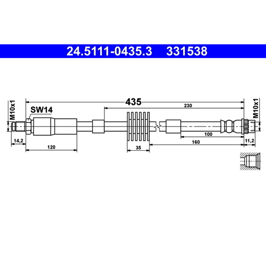 24.5111-0435.3 - Brake Hose 