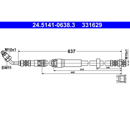 24.5141-0638.3 - Brake Hose 