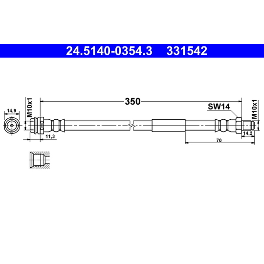 24.5140-0354.3 - Brake Hose 