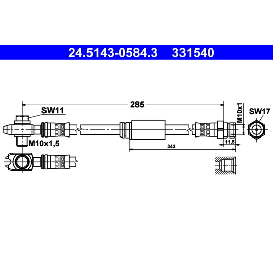 24.5143-0584.3 - Brake Hose 