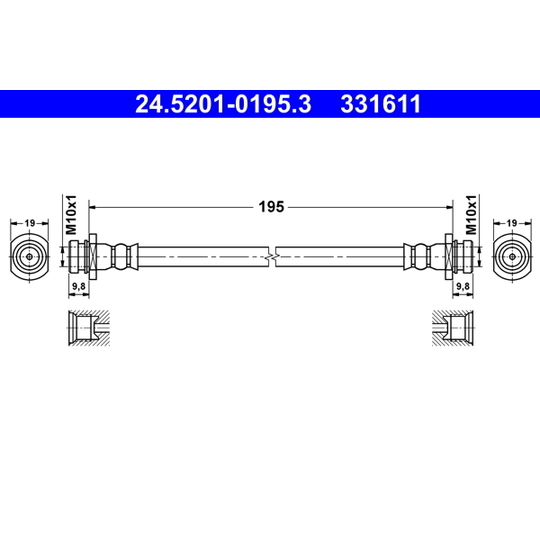 24.5201-0195.3 - Brake Hose 