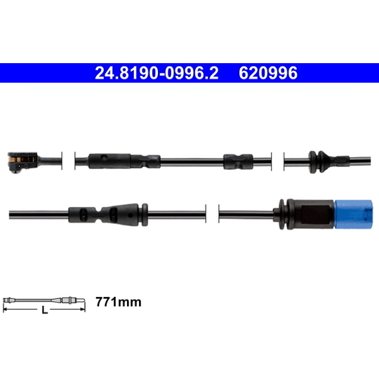 24.8190-0996.2 - Warning Contact, brake pad wear 