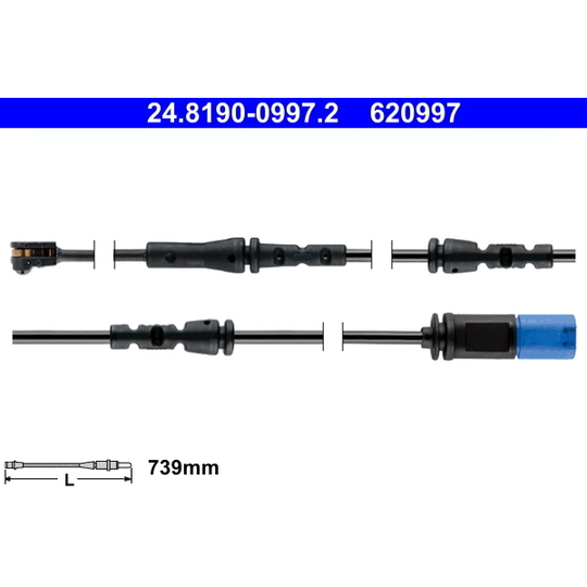 24.8190-0997.2 - Warning Contact, brake pad wear 