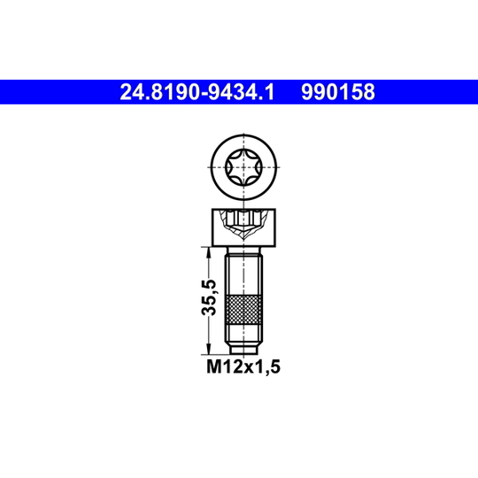 24.8190-9434.1 - Bolt, brake disc 