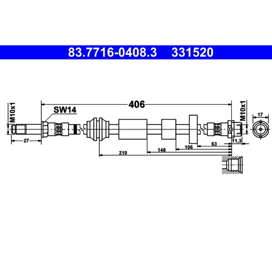 83.7716-0408.3 - Brake Hose 