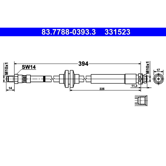 83.7788-0393.3 - Bromsslang 