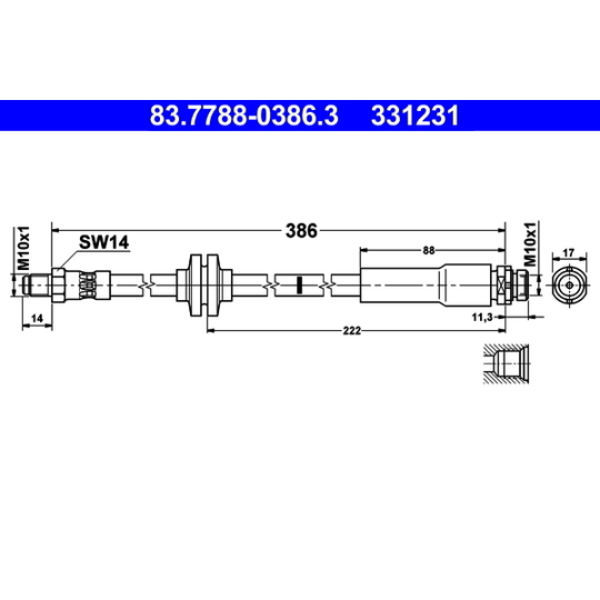 83.7788-0386.3 - Brake Hose 