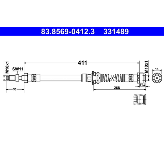 83.8569-0412.3 - Brake Hose 