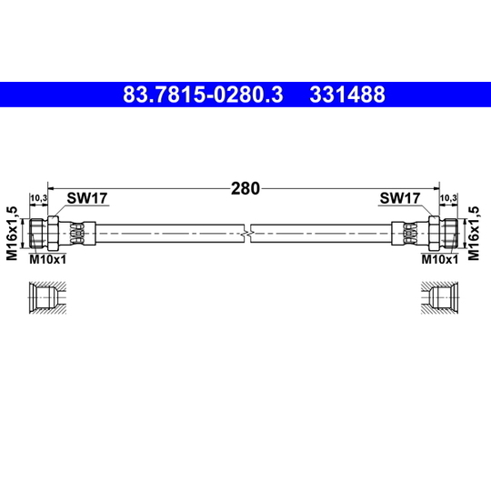 83.7815-0280.3 - Brake Hose 