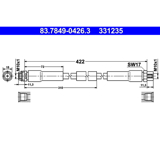 83.7849-0426.3 - Brake Hose 