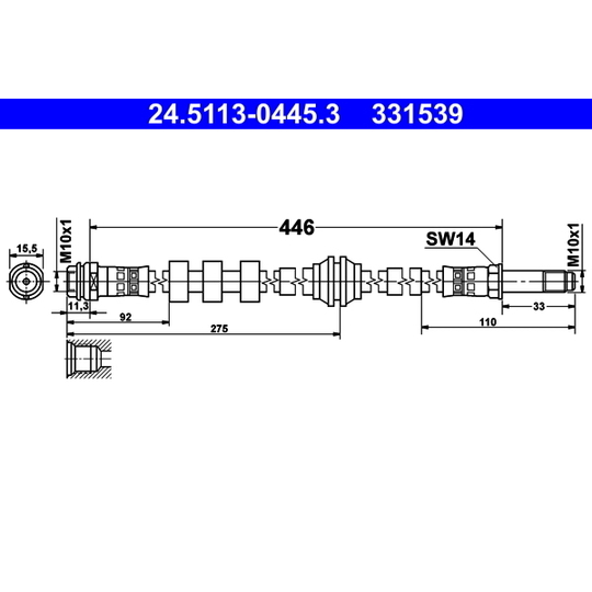 24.5113-0445.3 - Bromsslang 