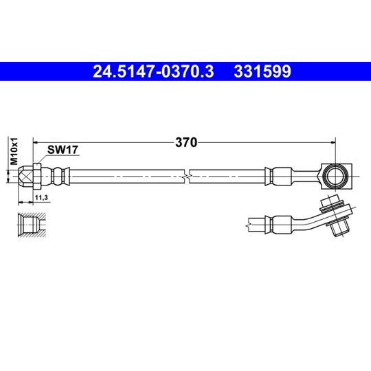 24.5147-0370.3 - Brake Hose 