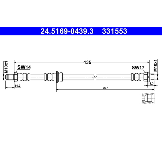 24.5169-0439.3 - Brake Hose 