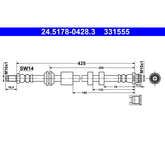 24.5178-0428.3 - Brake Hose 