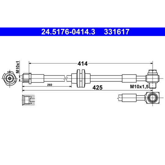 24.5176-0414.3 - Bromsslang 