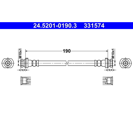 24.5201-0190.3 - Brake Hose 