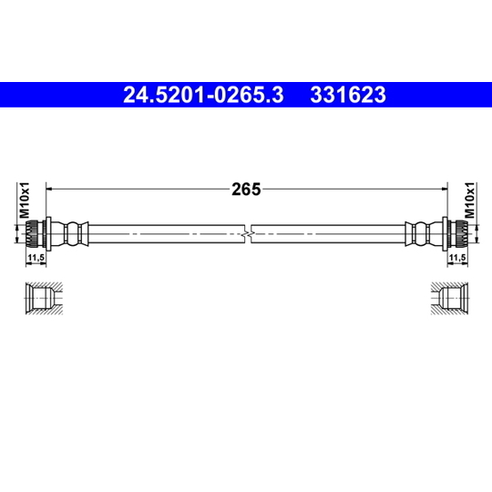 24.5201-0265.3 - Bromsslang 