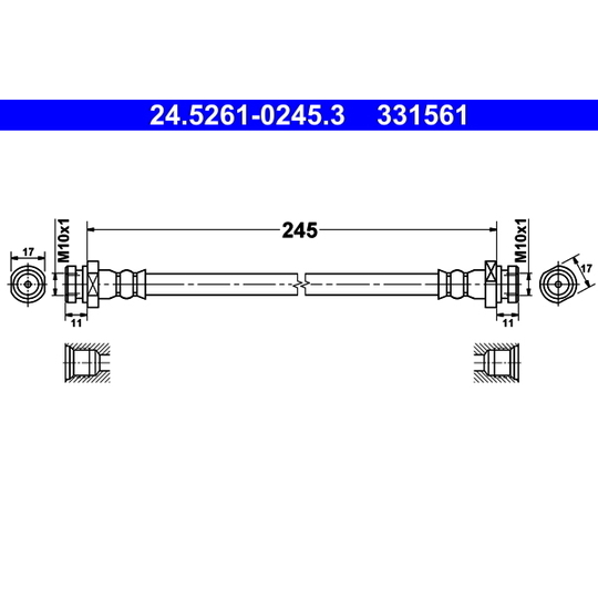 24.5261-0245.3 - Pidurivoolik 