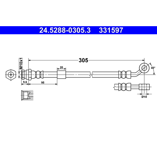 24.5288-0305.3 - Brake Hose 