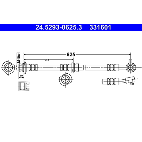 24.5293-0625.3 - Bromsslang 