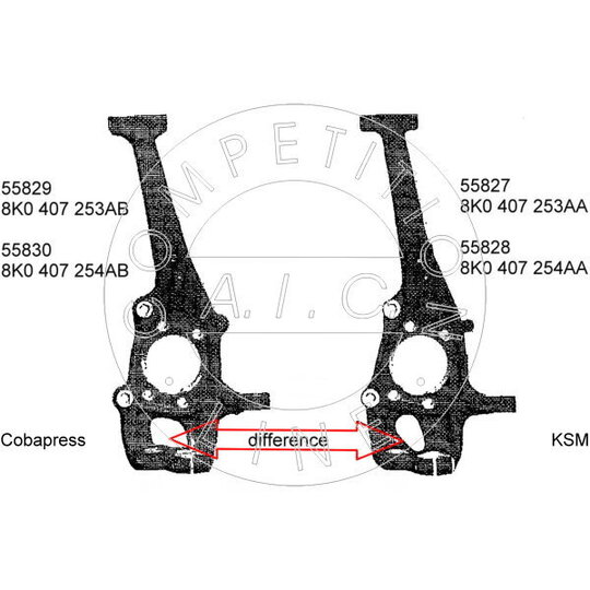 55830 - Steering Knuckle, wheel suspension 