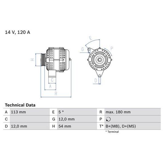 0 986 083 300 - Alternator 